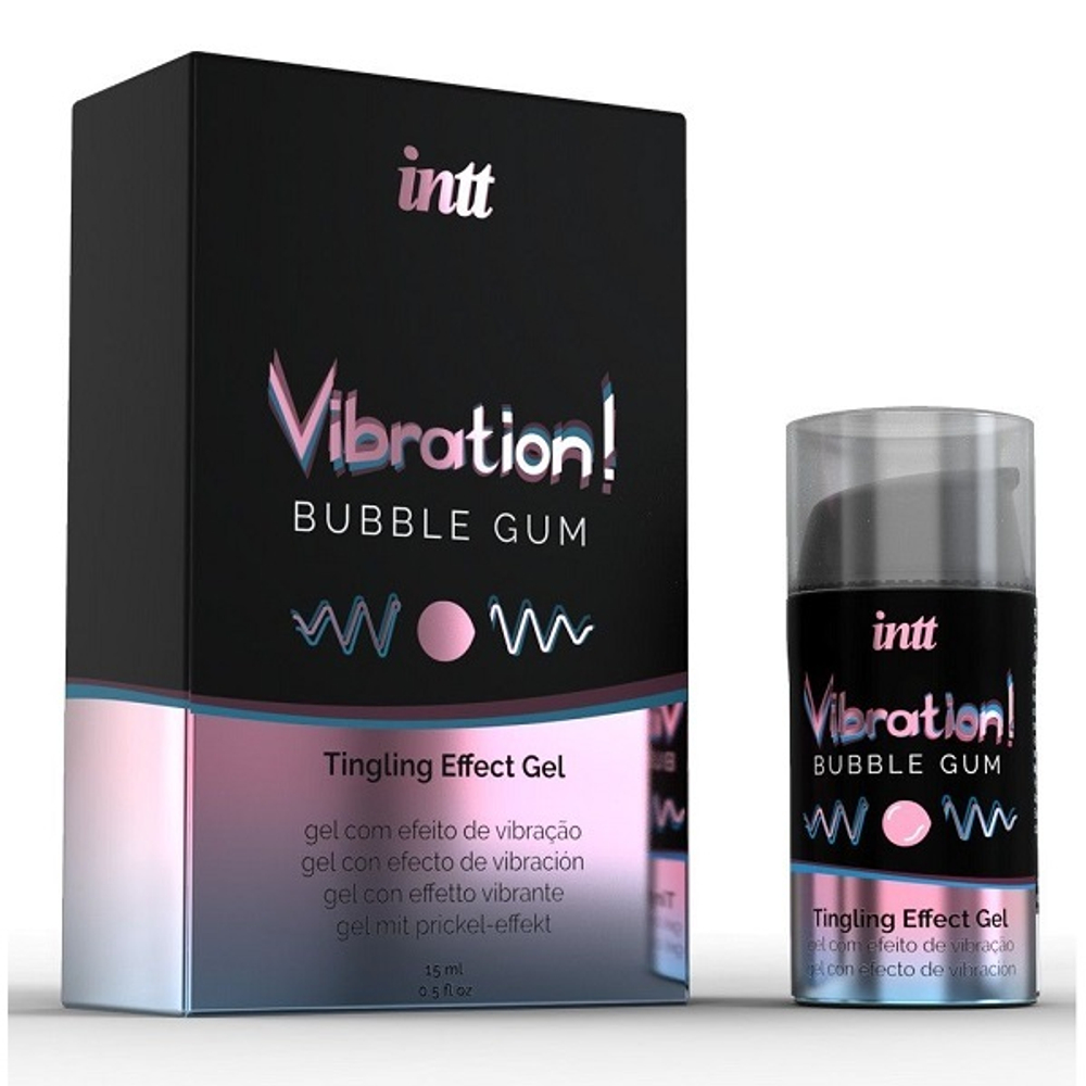 Жидкий интимный гель с эффектом вибрации INTT Vibration! Bubble Gum 15мл