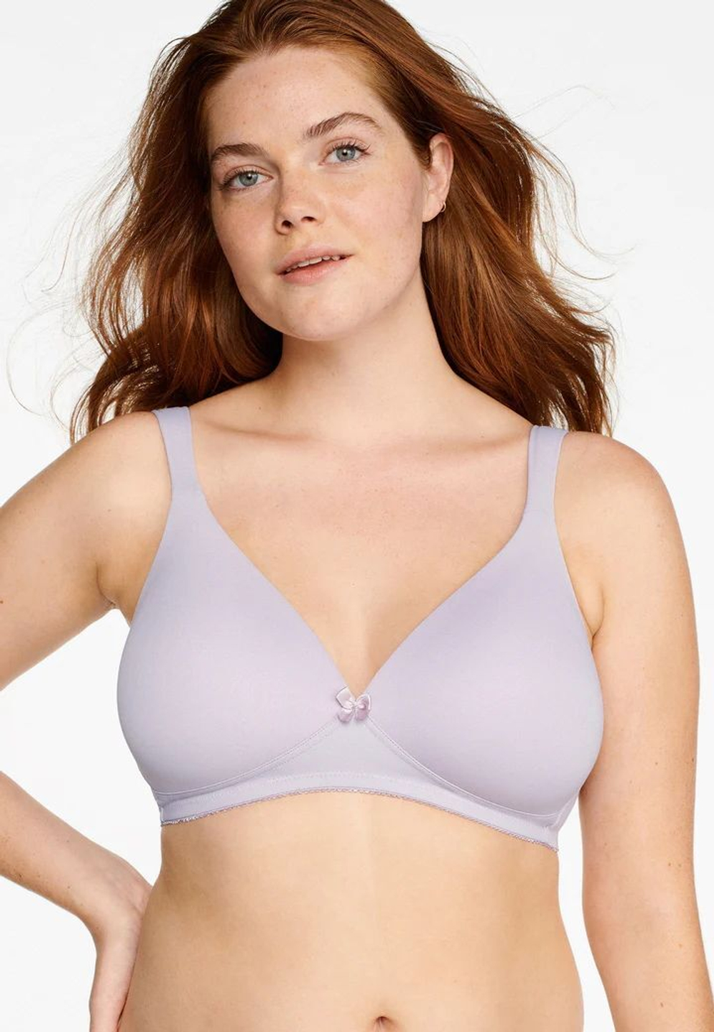 Бескаркасный бюстгальтер с бесшовными формованными чашками на поролоне (Размер: 90B) (Цвет: кремовый)