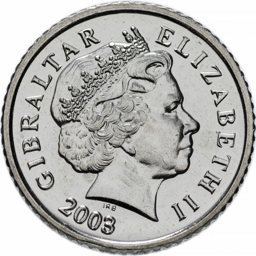 5 пенсов. Гибралтар. 2003 год. UNC