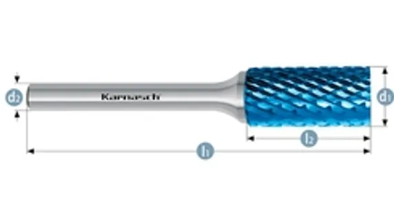 Борфреза твердосплавная Karnasch форма B, 6х18х6х50 мм, насечка HP-6, без покрытия, арт. 11.3014-050