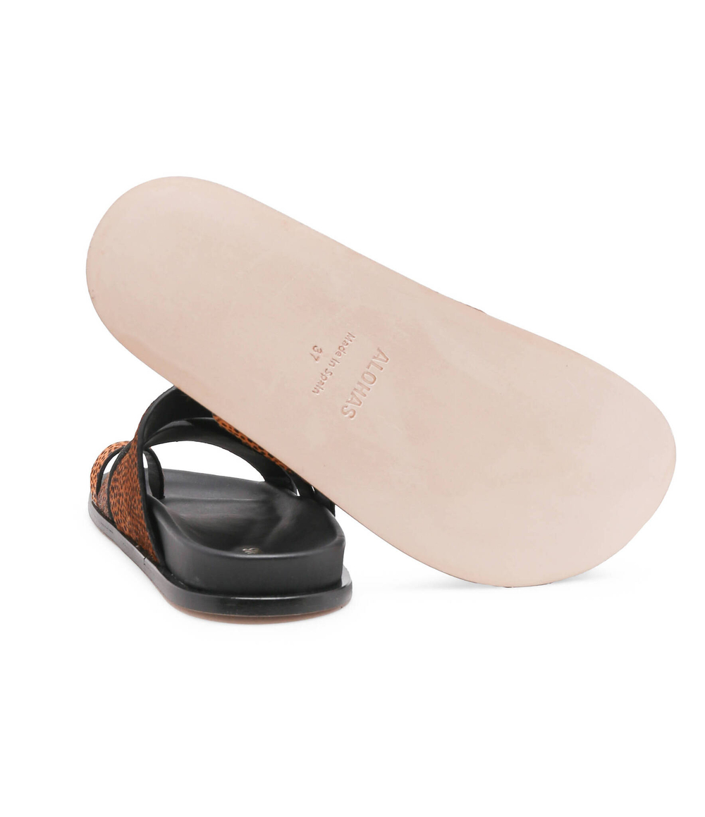 Кожаное вьетнамки Harllow Alohas - коричневый(S100530)