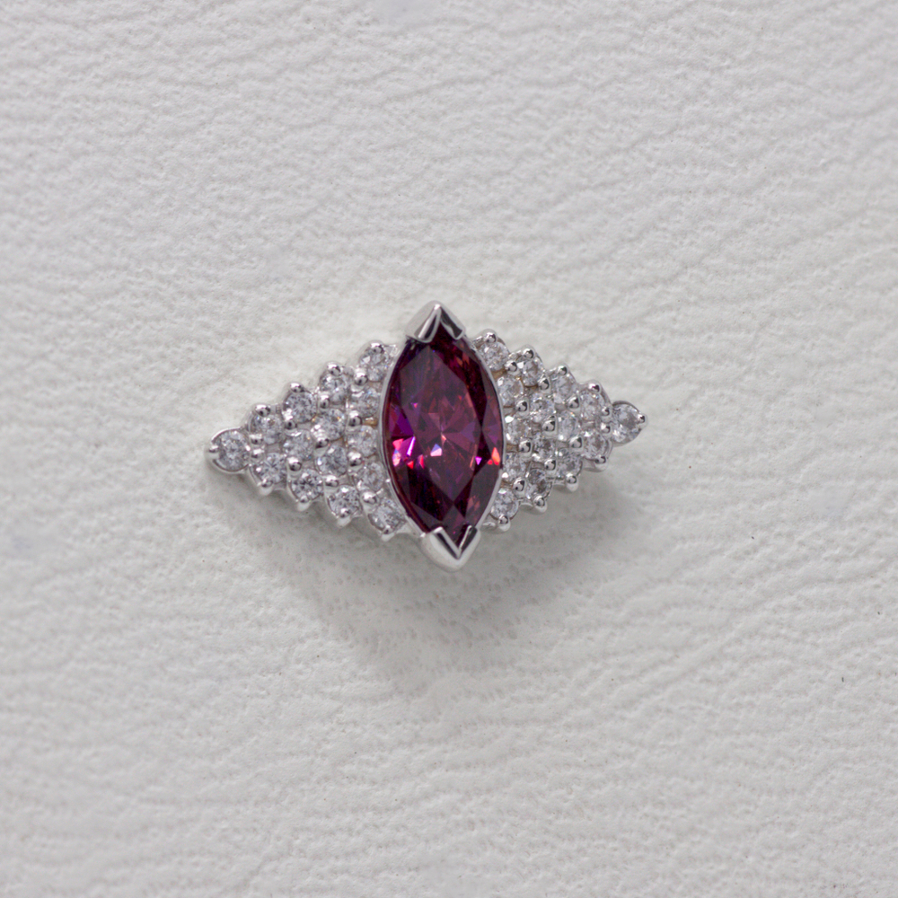 Avant tops with colored gem
