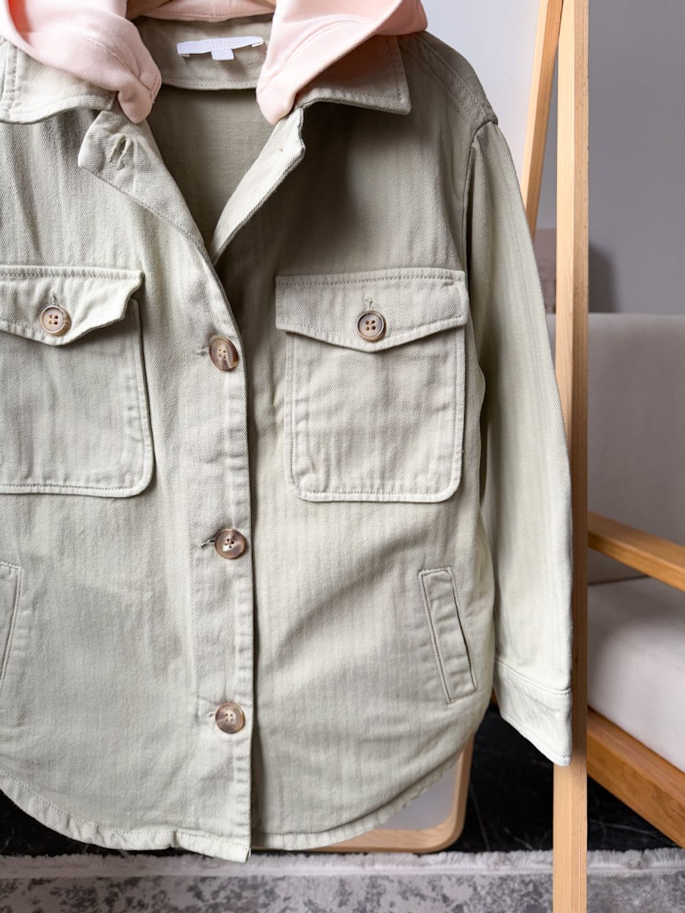 Хлопковая куртка-рубашка Chloe, 128