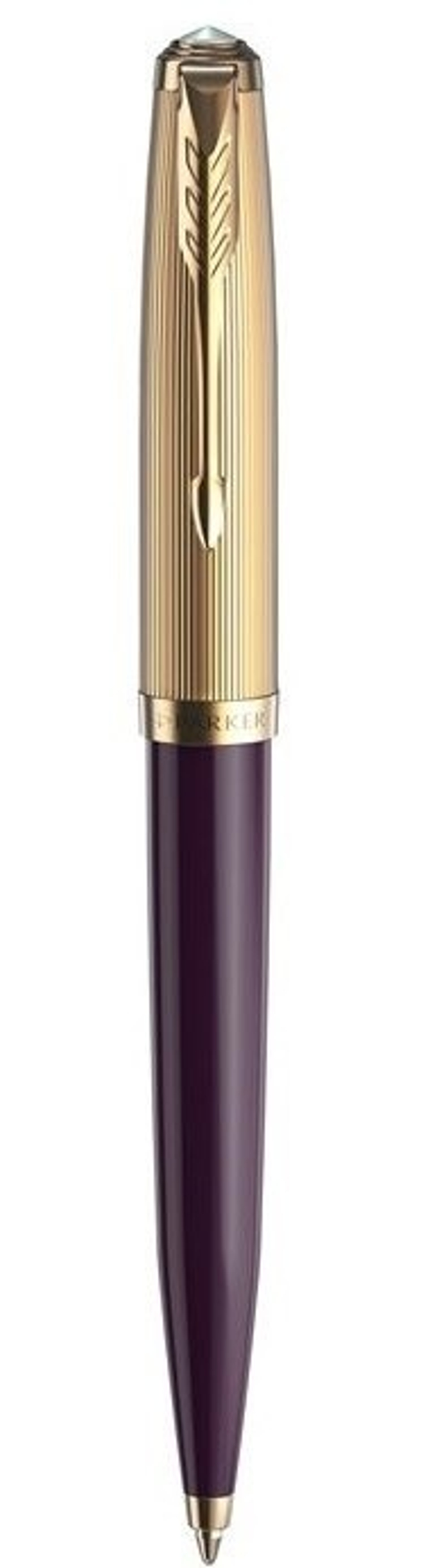Шариковая ручка Parker 51 DELUXE PLUM GT, стержень: M, цвет чернил: black, в подарочной упаковке.