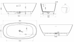 Ванна Salini Sofia S-Stone 102529M 185x90 белая матовая