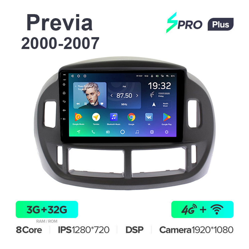 Teyes SPRO Plus 9"для Toyota Previa 2000-2007