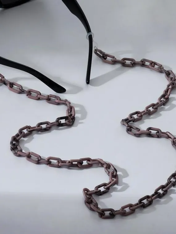 Цепочка для очков "Звенья" тени, цвет коричнево-бежевый, 70 см