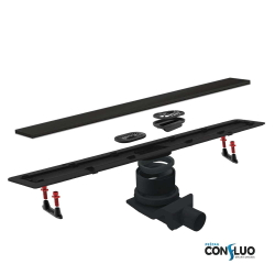 Душевой лоток Pestan Confluo Frameless Line 550 Black Glass