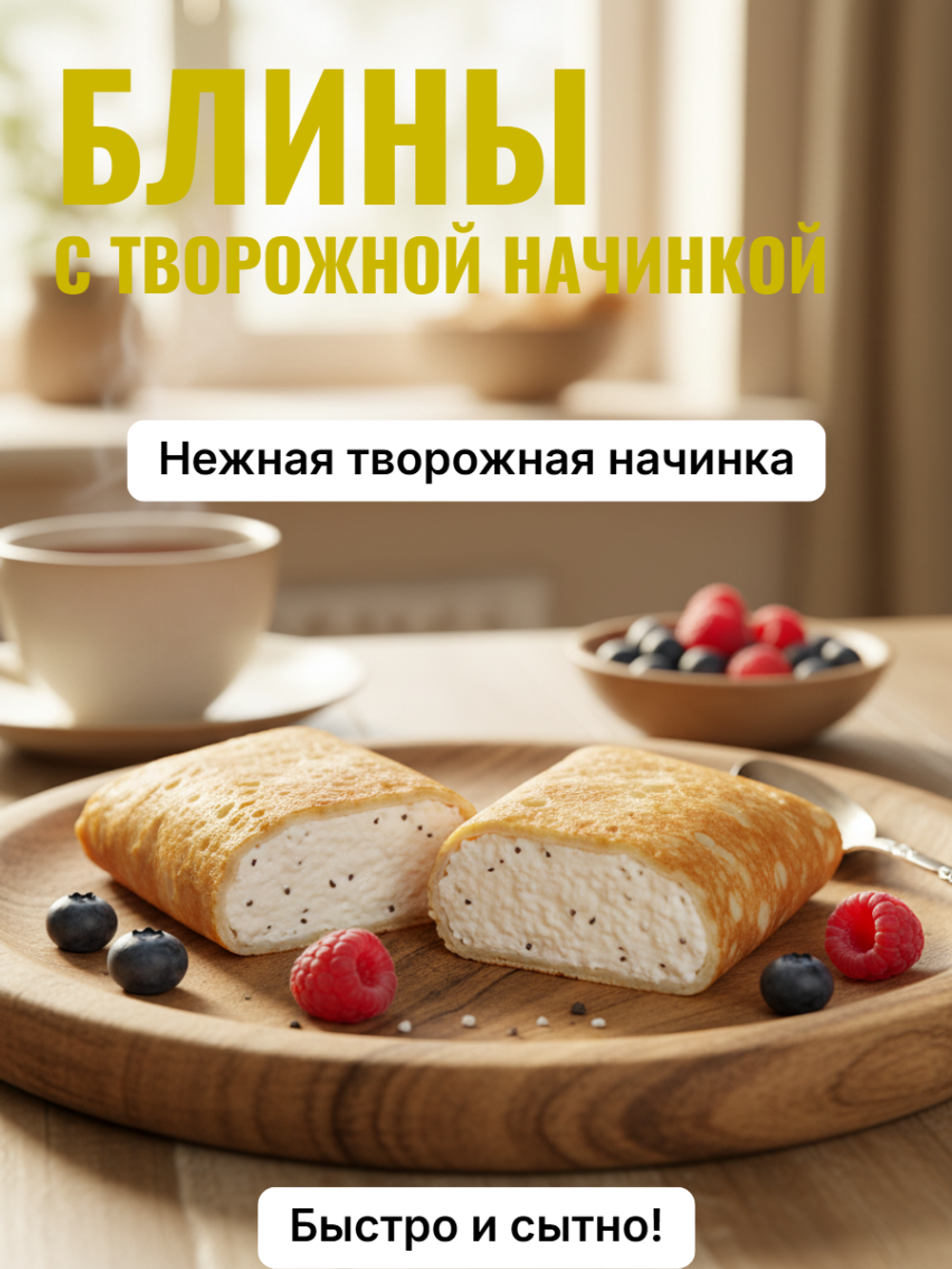 Блины с творожной начинкой "Сытый Папа" 5 кг