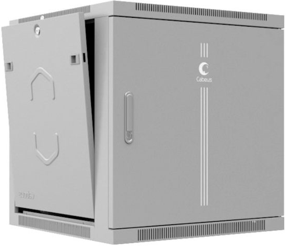 Шкаф настенный 19", 12U Cabeus SH-05F-12U60/45m-R