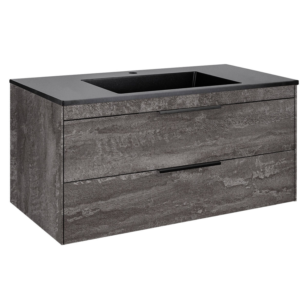 Тумба под раковину Vincea Chiara 2D 1000 подвесная, 2 выкатных ящика soft-close, G.Stone