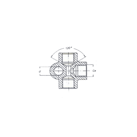 Адаптер для тормозной трубки F-F M12x1 (тип 12)