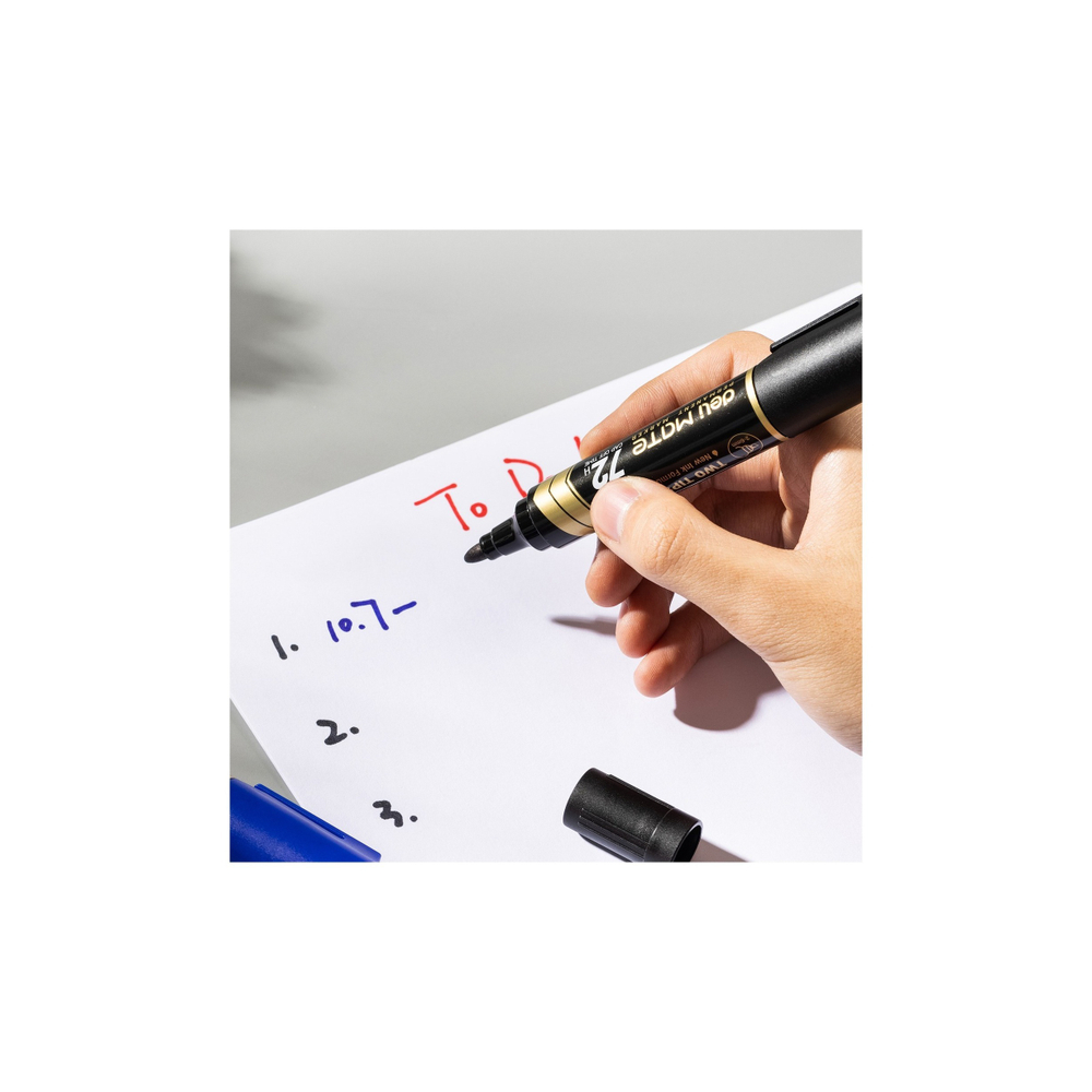 Маркер перм. 1.0-5.0 Deli Mate двойн. пиш.нак. черный EU72-BK