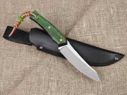 Нож для бушкрафта "Велес", сталь VG-10/Elmax, рукоять микарта (хамелеон)