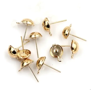 Пусеты/Заготовка для сережек, d 5 мм, 10 мм, золото