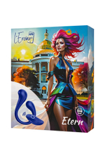 Синий многофункциональный вибратор Etern с пультом ДУ (Цвет: синий)