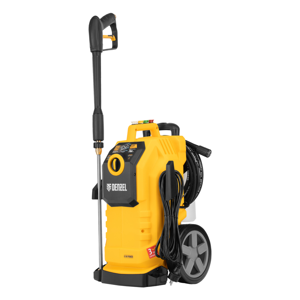 Моечная машина высокого давления K 90 Power, 3100 Вт, 220 бар, 600 л/ч, асинх. двиг.// Denzel