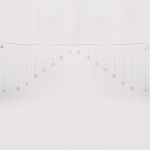 Гирлянда для дома БАХРОМА 2,5м*1/0,1м 136 ламп LED, с насадками Снежинка, 8 реж,IP-20, Теплый белый (возможность соединения)