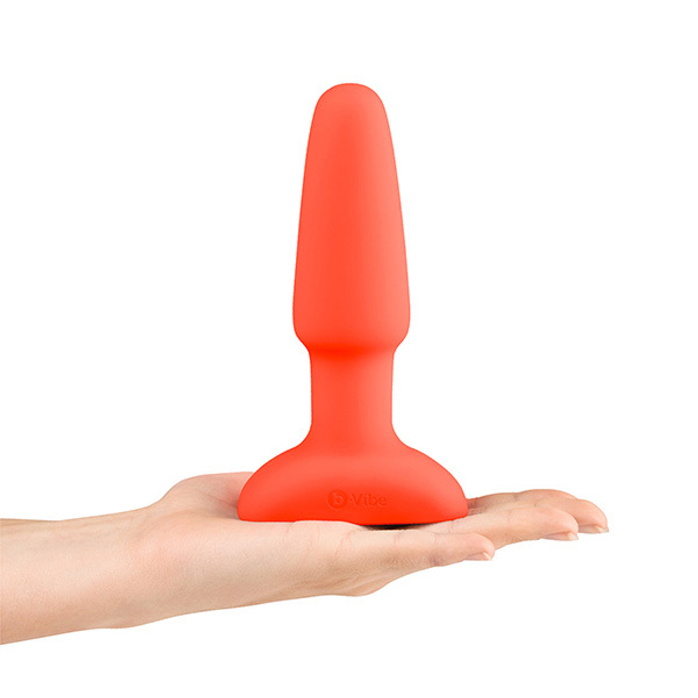 Оранжевая анальная пробка с эффектом римминга 15см b-Vibe Rimming Plug BV-001-ORG