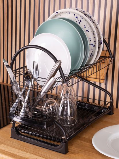 Сушилка для посуды двухъярусная Kamille KM 0762C