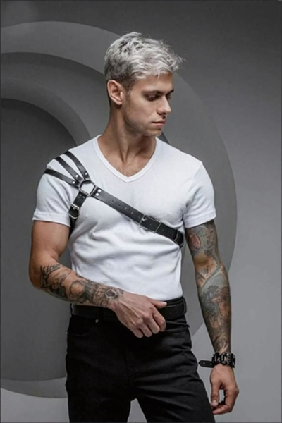 Портупея мужская Yanus Style кожа черный S/M