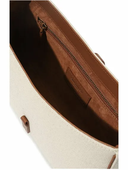 Сумка Saint Laurent Le 5 à 7 Hobo коричнево-бежевый