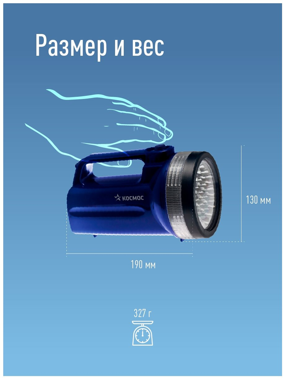 Ручной фонарь КОСМОС KOC860LED синий