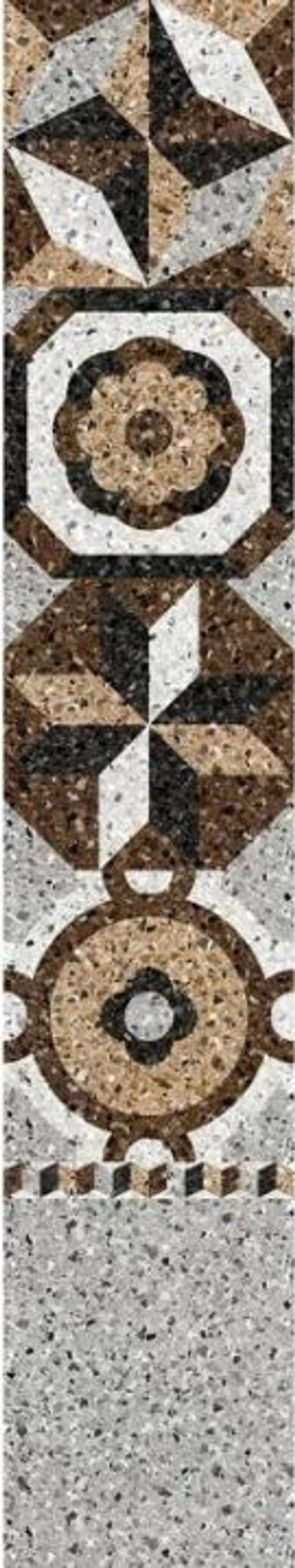 Панель ПВХ фотопечать Террацо светлый узор 2 2700х250мм