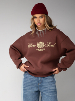 Свитшот оверсайз с принтом old money