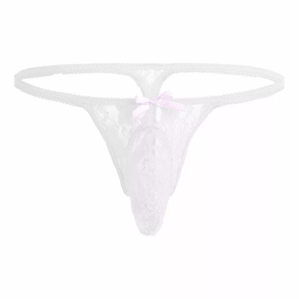 Мужские трусы стринги белые Romeo Rossi RR1033-1