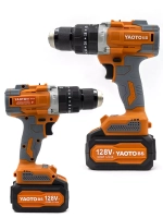 Ударная бесщеточная дрель-шуруповерт YAOTO BS 128VF, 150 Н·м, 2 аккумулятора, кейс
