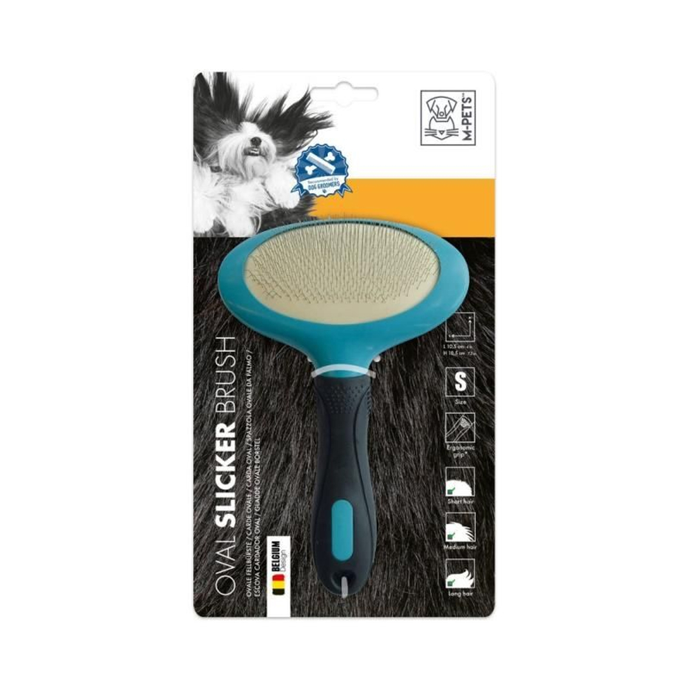 M-PETS Щетка-сликер (пуходерка) Slicker Brush OVAL, овальная, размер S, 10,5x18,5 см