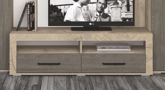 Гостиная МАРСЕЛЬ-4 дуб эндгрейн / ясень анкор темный