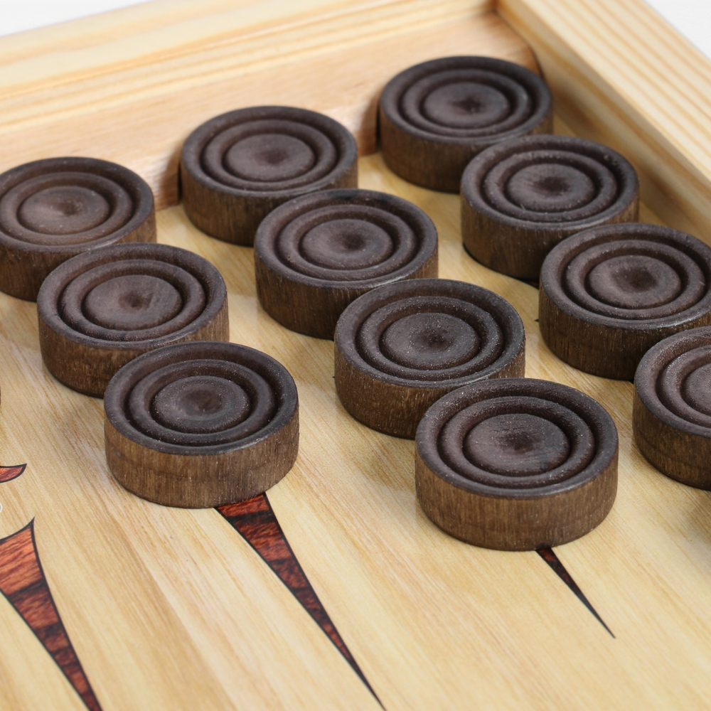 Нарды в деревянном коробе "Морские" большие 60х60 см. SA-MO-L