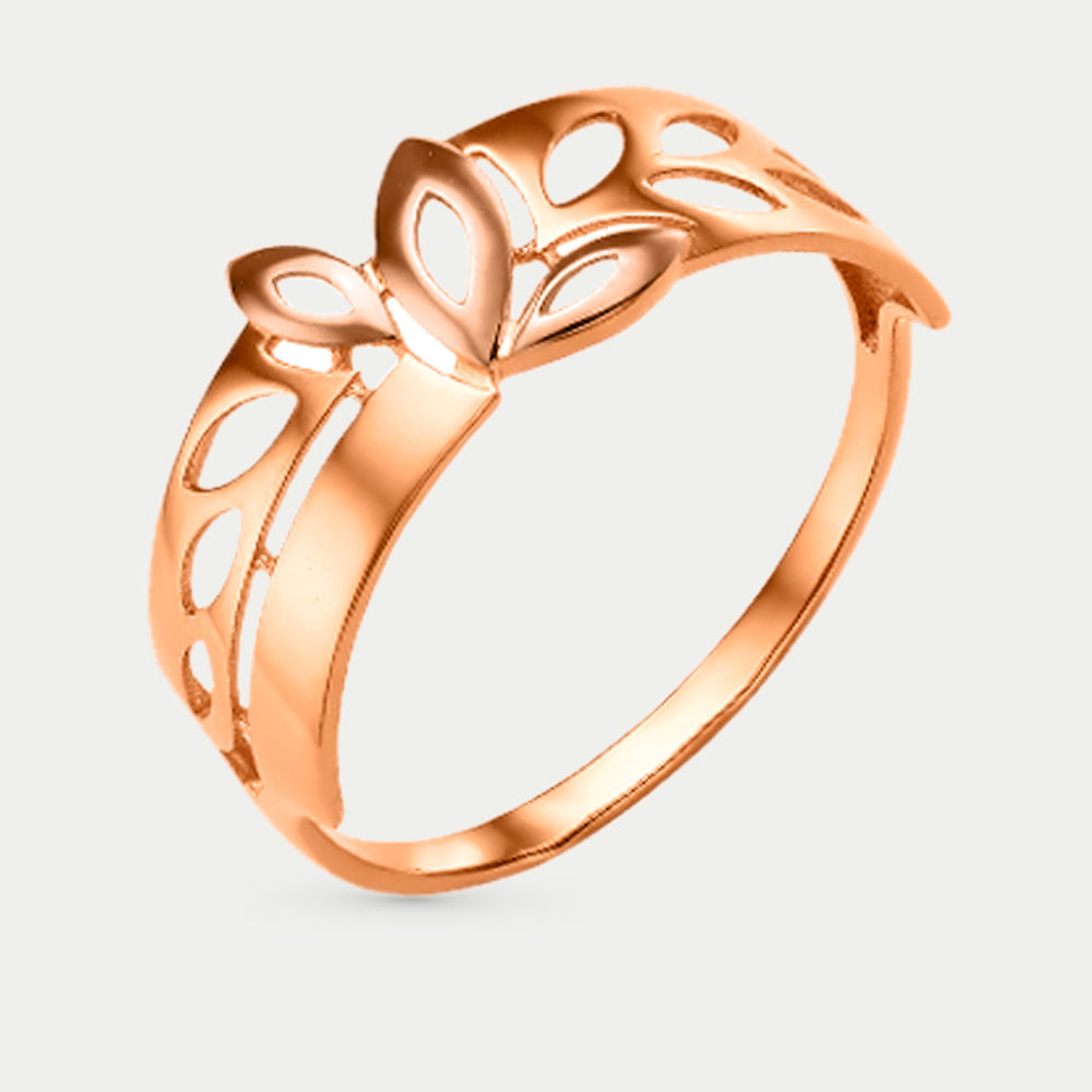 Кольцо женское из розового золота 585 пробы без вставок (арт. 70157101)