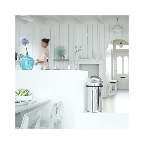 Ведро для мусора Brabantia Push Bin полированная сталь 60л