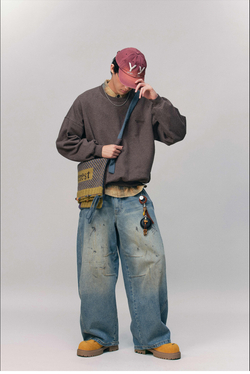 Свитшот Nothomme Monterest Retro Mountain-Inspired Speckled Fleece Crewneck Sweatshirt