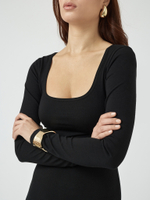 Платье макси из трикотажа