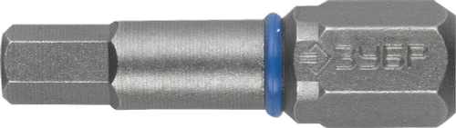 Биты ЗУБР ″ЭКСПЕРТ″ торсионные кованые, обточенные, хромомолибденовая сталь, тип хвостовика C 1/4″, HEX3, 25мм, 2шт