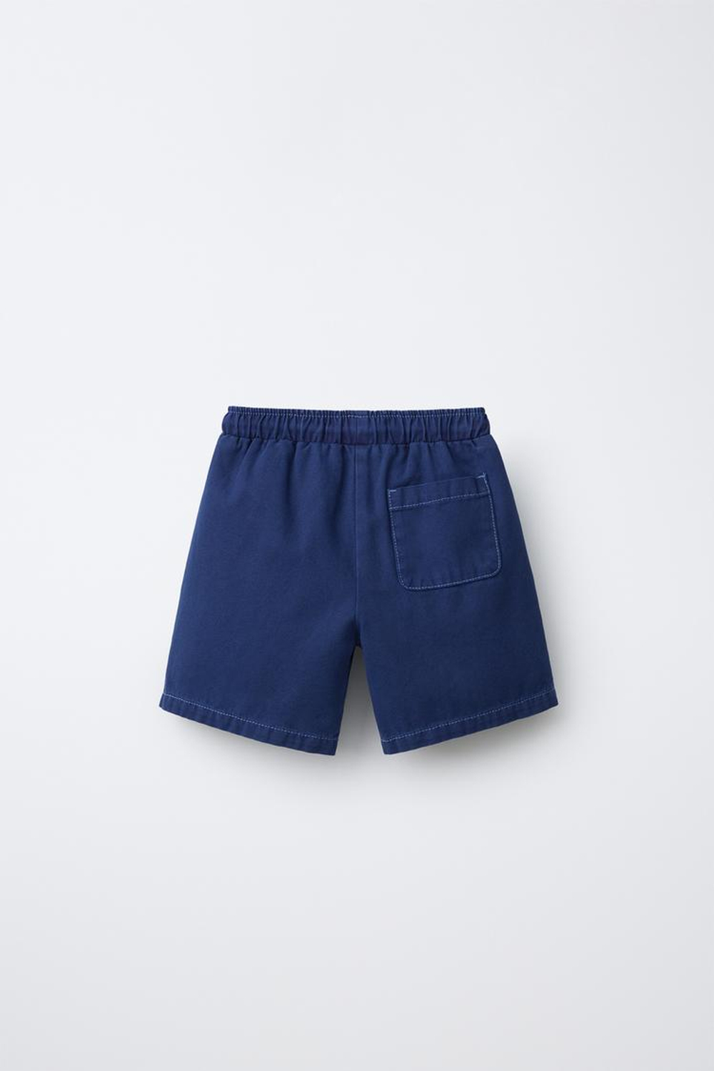 ZARA ШОРТЫ-БЕРМУДЫ С НАШИВКОЙ «СЕРДЦЕ», ЧЕРНИЛЬНО-СИНИЙ