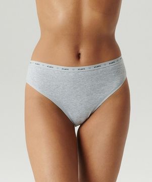 Женские трусы спорт (3шт) Atlantic 3CLP-010, хлопок, белый + светло-серый меланж + светло-розовый