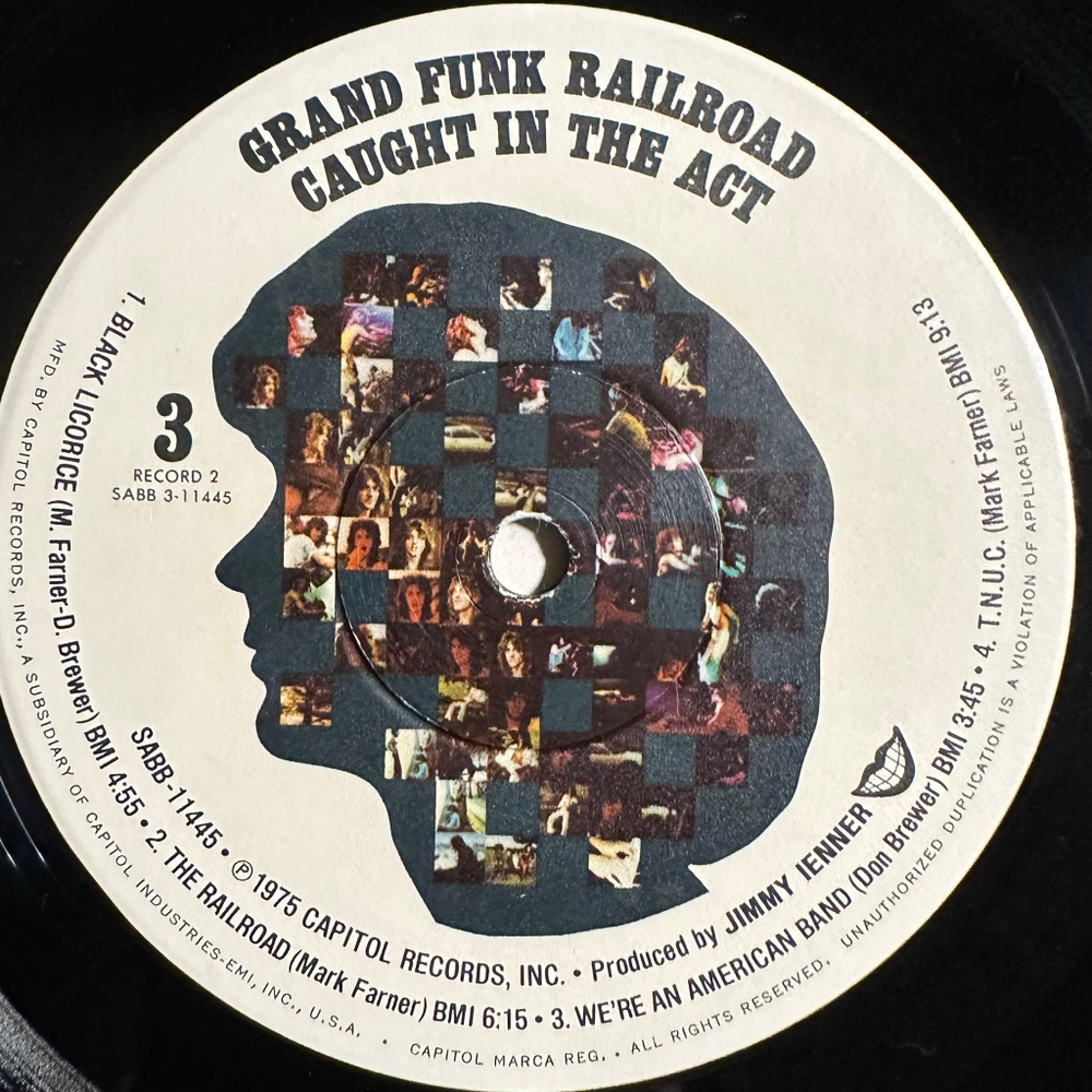 Grand Funk Railroad - Caught In The Act 2LP (США 1975г.)