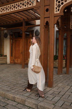 Рубашка длинная "Бежевый песок"