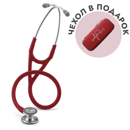 Стетоскоп Littmann Cardiology IV бордовый, стальная акустическая головка (6184)
