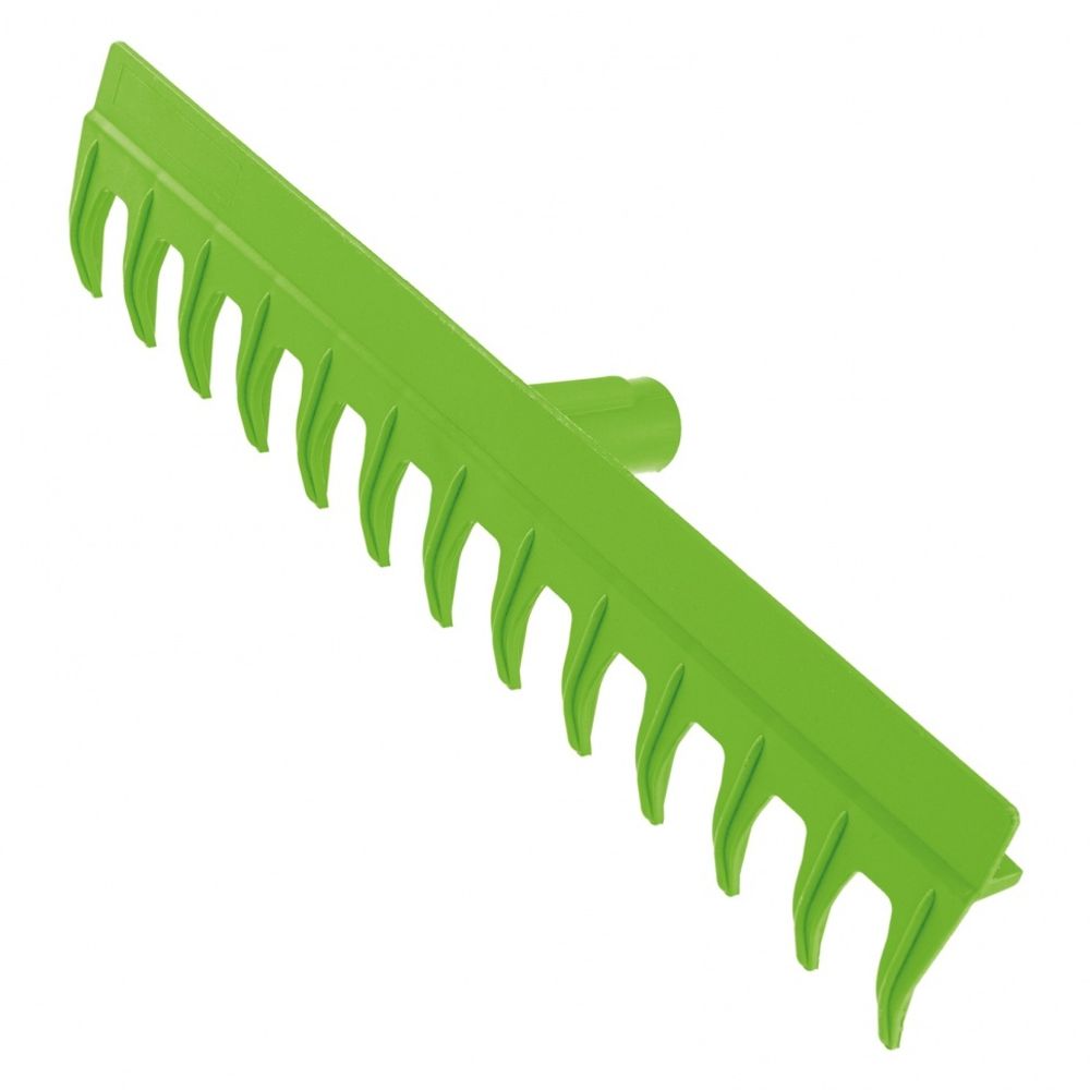 61730 Грабли пластиковые, 430 мм, 13 прямых зубьев, металлический черенок Сибртех