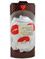 Мужские трусы с хоботом и поцелуями (Размер: S-M-L) (Цвет: белый с красным)