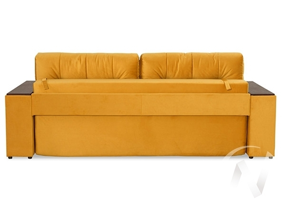 Диван прямой Элегант БД (2022) ДЕКОР ВЕНГЕ/GROUND 14 (темно-желтый)