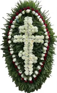 Венок из живых цветов №12