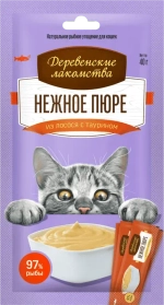 ДЕРЕВЕНСКИЕ ЛАКОМСТВА Нежное пюре из лосося, 4*10 г