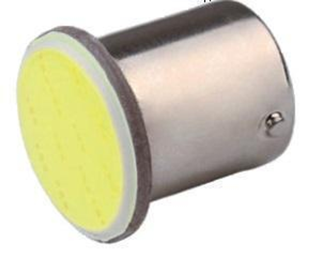 Лампа светодиодная 24V 5W металлический цоколь белый COB (габариты) BA15s Диалуч